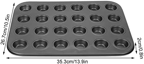 LIZEALUCKY Mini Muffin Tray 24 Cup Silicone Muffins Pan, Non Stick