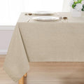 DWCN Rectangle Faux Linen Tablecloth, Table Cover, 60 x 102 Inch