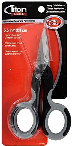 TitanTM Heavy-Duty Multipurpose Scissors, Power Notch, Black/Grey