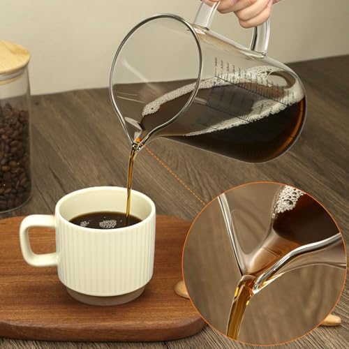 QWORK 34OZ/1000ML Glass Measuring Cup (Ml/Oz/Cup), 4 Cups