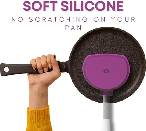 Wide Pancake Spatula Flipper, Silicone Turner for Griddle & Nonstick