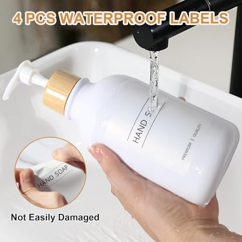 KASUNTING White Soap Dispenser Set, 2 Pack, 17 Fl Oz
