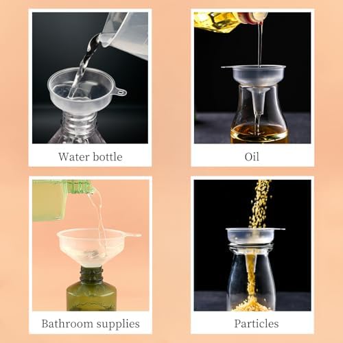 Small Funnel for Water Bottles, Protein Powder, Pack of 4