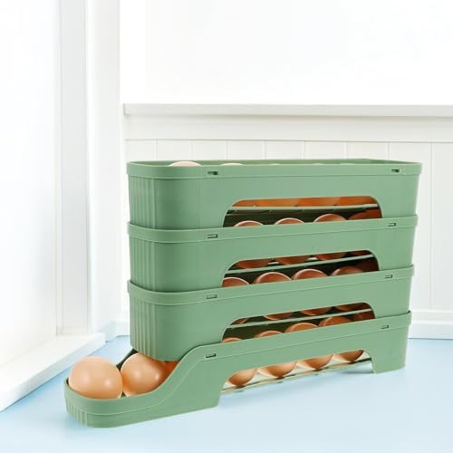 Layer Plastic Egg Holder for Fridge Door Auto Rolling Dispenser