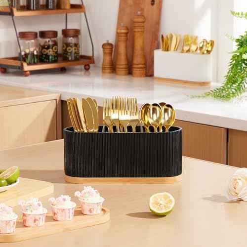 HouseJoy Countertop Silverware Holder, Silverware Caddy Organizer