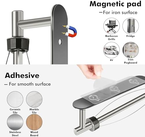 KIHOGEM Silver Magnetic Paper Towel Holder