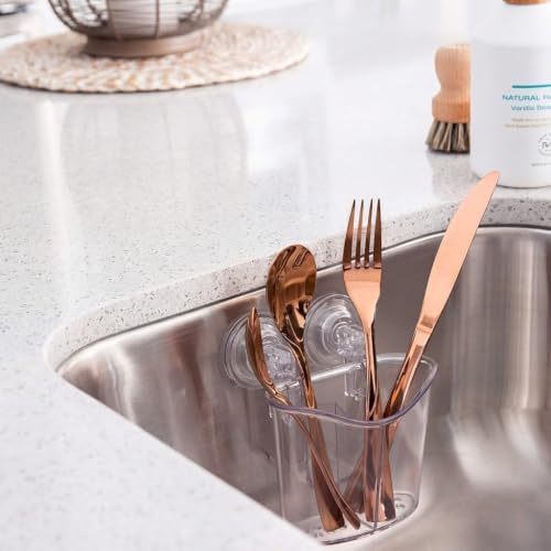 Better Houseware in-Sink Cutlery Holder, Large, Clear