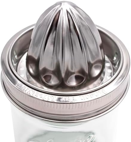 Stainless Steel Mason Jar Juicer Lid, Wide Mouth
