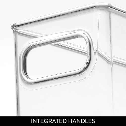 iDesign Stackable Fridge Bin with Handles, Set of 2, Clear