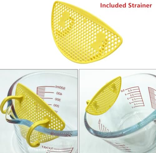 Glass Measuring Cup,Included Strainer, 1-Cup, Clear Measuring Jugs