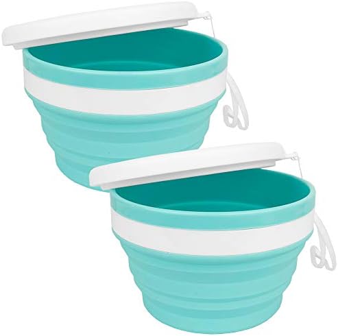 CARTINTS Collapsible Bowls With Lids Silicone Food Storage Containers