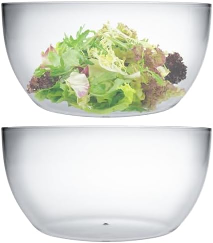 Large Acrylic Salad Bowls and Serving Bowls, Great for Serving Salad