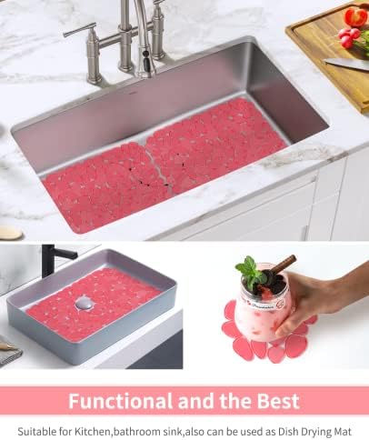 Bligli Pebble Sink Mat, PVC, 15.7 x 11.8 inch