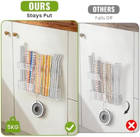 Mpotmiy 9.5" Acrylic Straw Holder Organizer