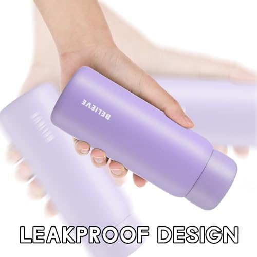 7oz Mini Insulated Water Bottle, Leak-Proof Pocket Size Flask for Hot