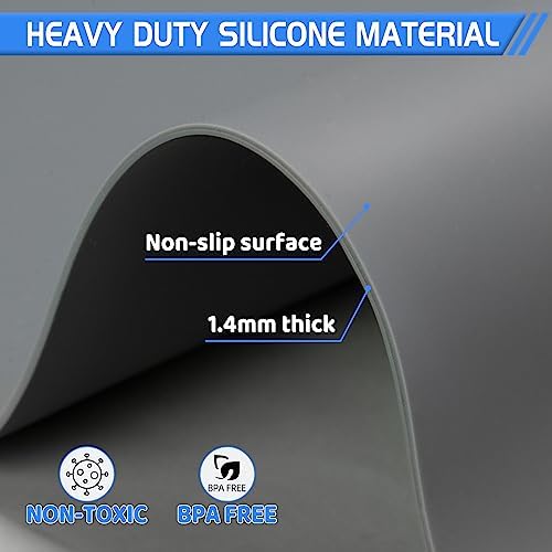 Warome Silicone Countertop Mat, 36 x 23.6 Inch, Gray