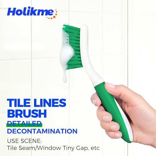 Holikme 5 Pack Cleaning Brushes for Kitchen and Floor, Green