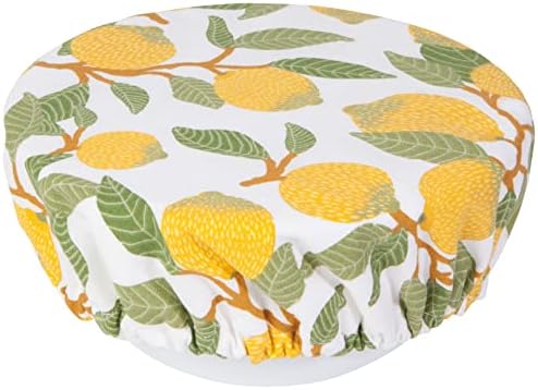Now Designs Lemons Reusable Cotton Bowl Covers, Set of 2