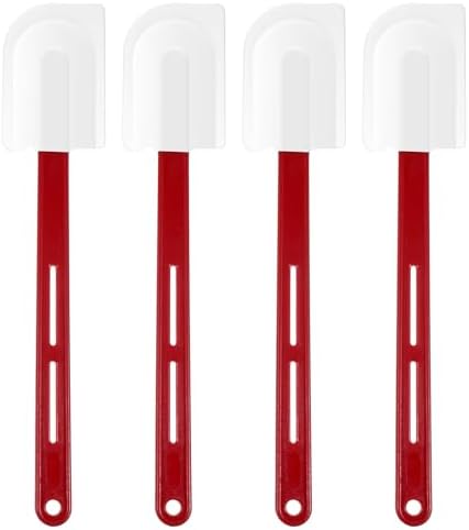 4 Pcs 14 Inch Silicone Spatulas High Temp, 500°F Heat Resistant