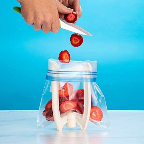 Bag Well Sealable Bag Holder for Gallon and Quart Size Food Storage