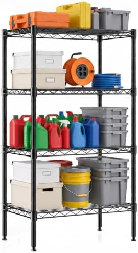 DUMOS 4-Tier Metal Storage Shelves, 23.3" W