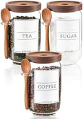 KOSKIMER Coffee and Sugar Container Set, Glass Jars