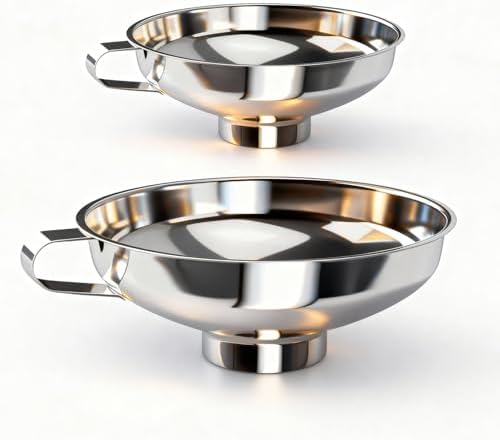 2-Pack Canning Funnels, Wide Mouth & Regular Mouth Kitchen Funnels for