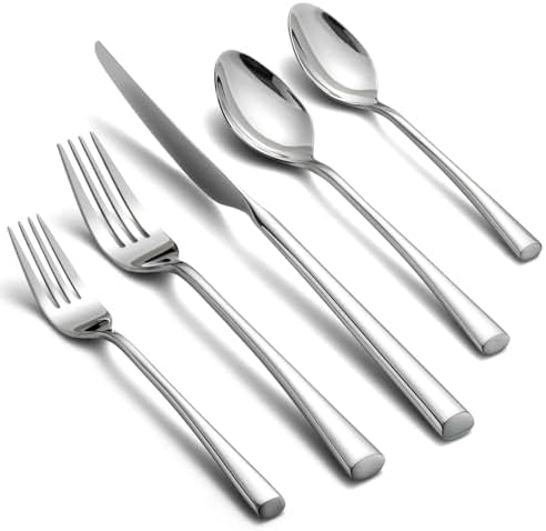 Alata Bailey 20-Piece Forged Silverware Set Stainless Steel Flatware
