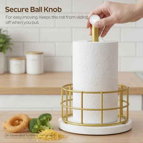 YATINEY Paper Towel Holder, Kitchen Paper Towel Holder for Countertop