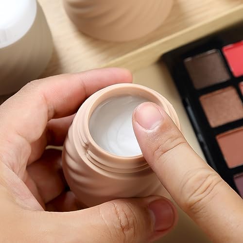 Gemice Silicone Cream Jars TSA Approved Travel Size Containers with