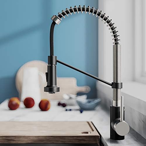 KRAUS KPF-1610SFSMB Pull-Down Kitchen Faucet, Matte Black