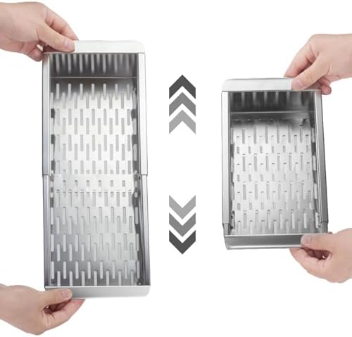 Stainless Steel Sink Strainer - Over the Sink Colander Stainless Steel