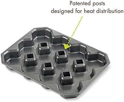 Bakelicious Crispy Corner Nonstick Brownie Pan, Makes 12 All Edges