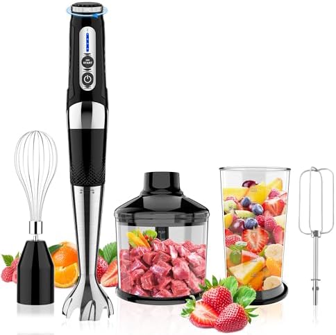 Toogel 4-in-1 Cordless Immersion Blender, 21-Speed, 3-Angle Adjust