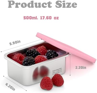 3-Pack Stainless Steel Snack Containers with Lids