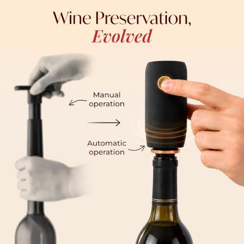 Electric Wine Preserver - Rechargeable Vacuum Saver With Airtight Seal