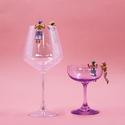 NPW Drinking Buddies Disco Cowboys Drink Markers & Wine Glass Charms