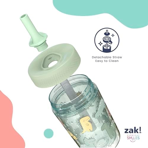 Zak Designs Dino and Bubble Bay Capri 9oz Leak-Proof Toddler Cups