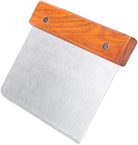 Dough Cutter Stainless Steel with Wood Handle for Home Baking
