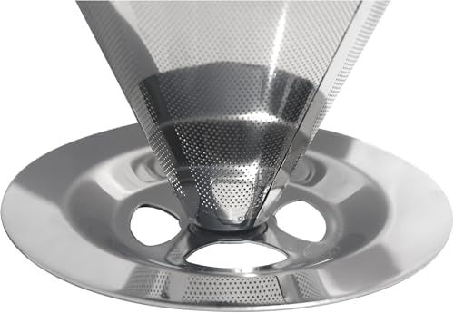 Mixpresso Pour Over Coffee Cone Dripper with Cup Stand - Paperless and