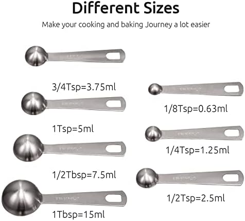 U-Taste 18/8 Stainless Steel Measuring Spoons Set of 7 and