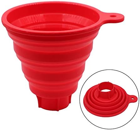 KongNai Silicone Collapsible Wide Mouth Funnel for Jars, Foldable