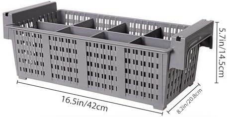 1-Piece Commercial Dishwasher Rack, Silverware Drying Basket with 8
