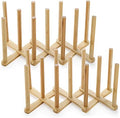 Lawei 2 Pack Bamboo Bottle Drying Rack, Retractable Bottle Cup Dish