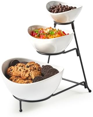 LYEOBOH 3 Tier Serving Bowls Set Serving Dishes with Stand for