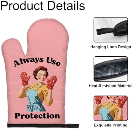DYJYBMY Always Use Protection Oven Mitt and Pot Holder