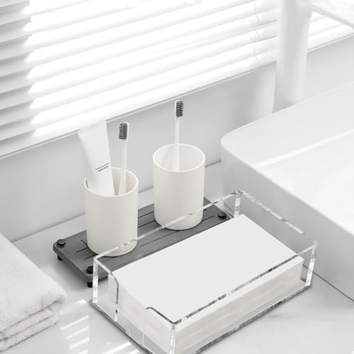 Fengzhe Clear Acrylic Guest Towel Holder, Bathroom