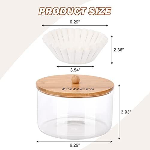BKYFPQ Coffee Filter Holder with Lid for Coffee Bar Accessories Decor