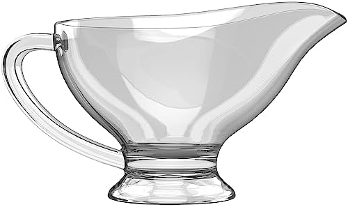 RONDURE SET OF 2 Glass Gravy Boat - 7 oz with Handle Creamer Pitcher