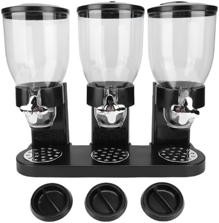 Cereal Dispenser, Triple Food Dispenser Multifunctional Compact